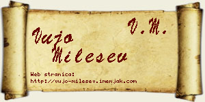 Vujo Milešev vizit kartica